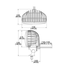 Speaker A735 XL Series LED Scene Light Dimensions