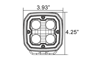 Duralux 4 LED Worklight line drawing