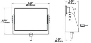 J.W. Speaker 523 Series 9″ x 8″ Rectangular LED Side Mount Scene Light