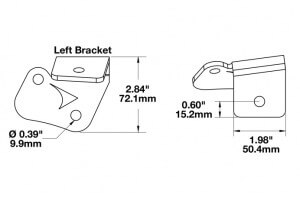 Speaker A-Pillar Light Mount Kits for Jeep Wrangler JK (2007 - current year) line drawing