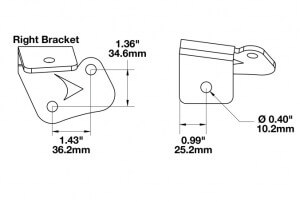 Speaker A-Pillar Light Mount Kits for Jeep Wrangler JK (2007 - current year) line drawing