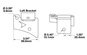 Speaker A-Pillar Light Mount Kits for Jeep Wrangler TJ (1997 - 2006) line drawing