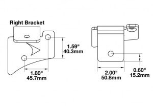 Speaker A-Pillar Light Mount Kits for Jeep Wrangler JK (2007 - current year) line drawing