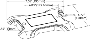 Grote 61121 and 61131 - WhiteLight X-100 Dome Light - line drawing