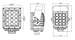 Vision X Ripper 12 LED line drawing