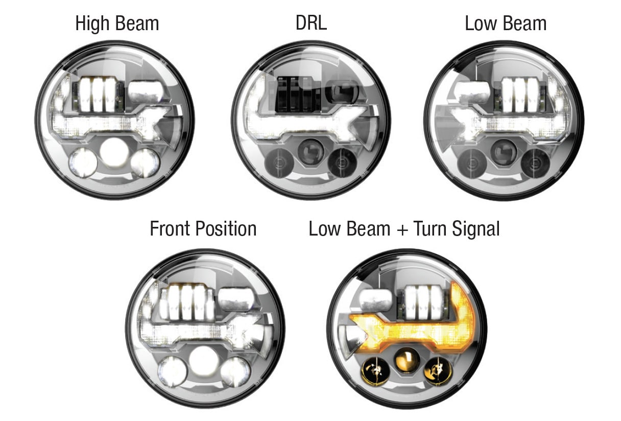 JWS 8700 Evolution 3 LED Headlights modes