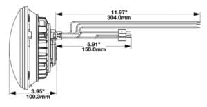 JWS 8700 Evolution 3 LED Headlights line drawing