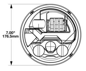 JWS 8700 Evolution 3 LED Headlights line drawing