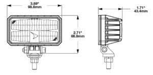 J.W. Speaker Model 792 Compact Work Light line drawing