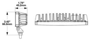 JW Speaker Model 893 Compact Work Light line drawing