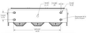 Vision X LUC90 AC 420W Heavy-duty Dragline/Shovel Light line drawing