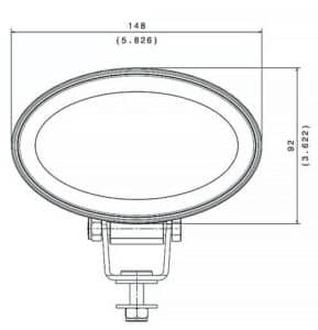 ABL OHD 5000 LED Heavy-Duty Work Light - Line drawing